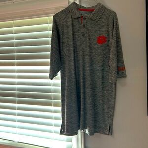 Gray Clemson polo
